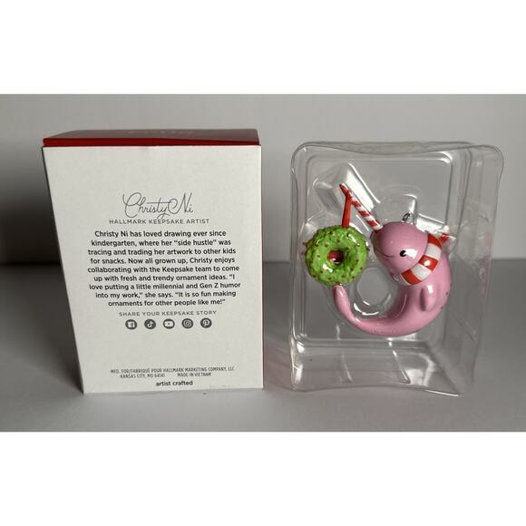 Hallmark 2024 Keepsake Great-Granddaughter Narwhal Christmas Ornament New w Box - Picture 2 of 4